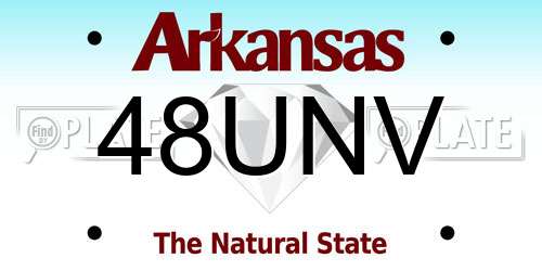 48UNV Arkansas License Plate