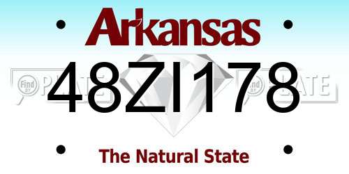 48ZI178 Arkansas License Plate