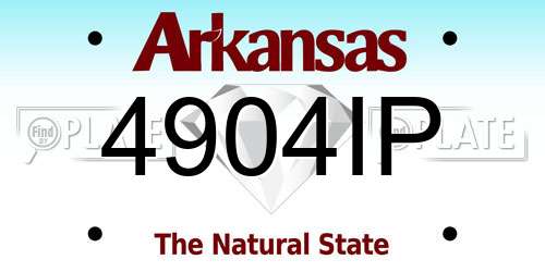 4904IP Arkansas License Plate