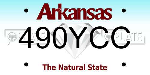 490YCC Arkansas License Plate