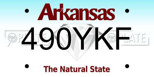490YKF Arkansas License Plate