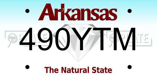 490YTM Arkansas License Plate