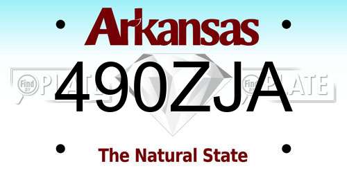 490ZJA Arkansas License Plate