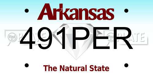 491PER Arkansas License Plate
