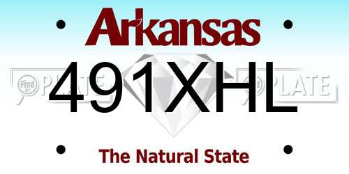 491XHL Arkansas License Plate