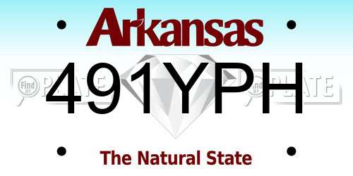 491YPH Arkansas License Plate