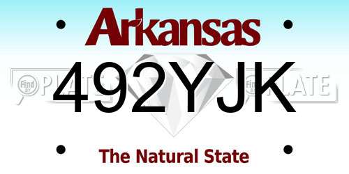 492YJK Arkansas License Plate