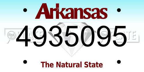 4935095 Arkansas License Plate