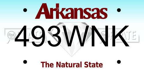 493WNK Arkansas License Plate