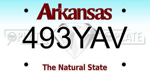 493YAV Arkansas License Plate