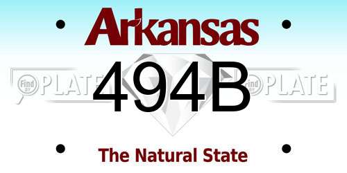 494B Arkansas License Plate