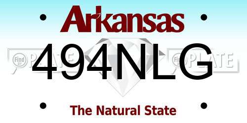 494NLG Arkansas License Plate