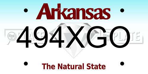 494XGO Arkansas License Plate