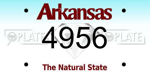 4956 Arkansas License Plate