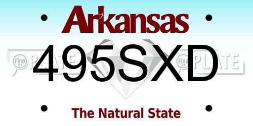 495SXD Arkansas License Plate