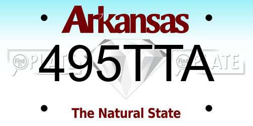 495TTA Arkansas License Plate