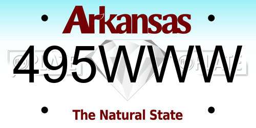 495WWW Arkansas License Plate