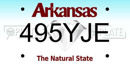 495YJE Arkansas License Plate