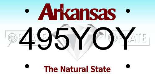 495YOY Arkansas License Plate
