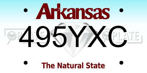 495YXC Arkansas License Plate