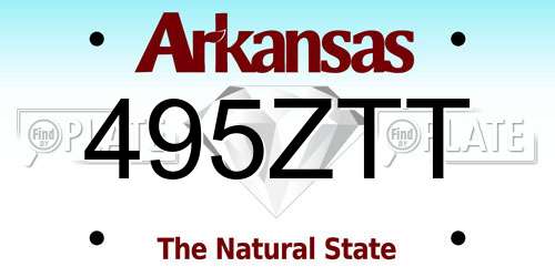 495ZTT Arkansas License Plate