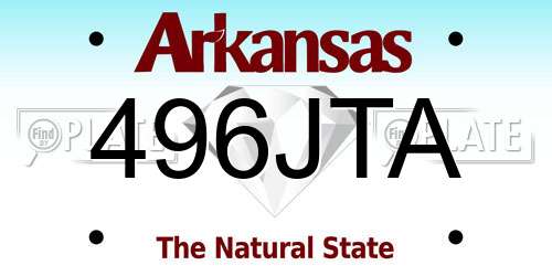496JTA Arkansas License Plate