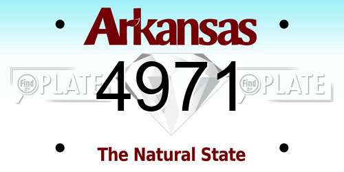 4971 Arkansas License Plate