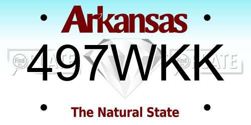 497WKK Arkansas License Plate