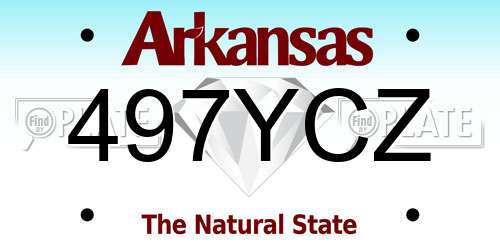 497YCZ Arkansas License Plate