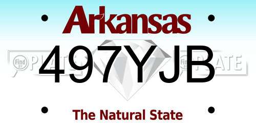 497YJB Arkansas License Plate