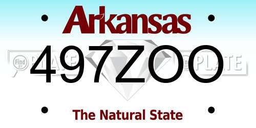 497ZOO Arkansas License Plate