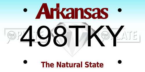 498TKY Arkansas License Plate