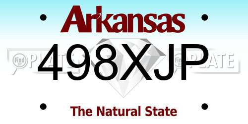 498XJP Arkansas License Plate