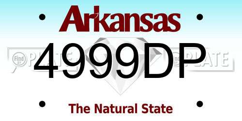4999DP Arkansas License Plate