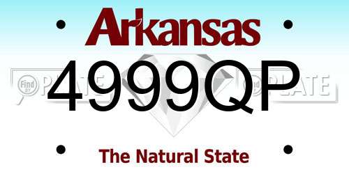 4999QP Arkansas License Plate