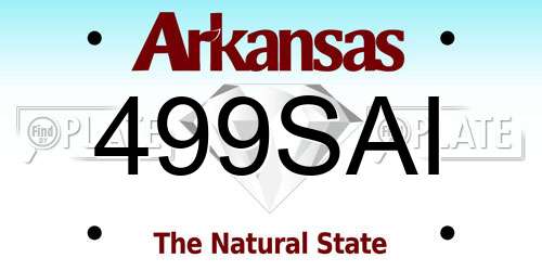 499SAI Arkansas License Plate