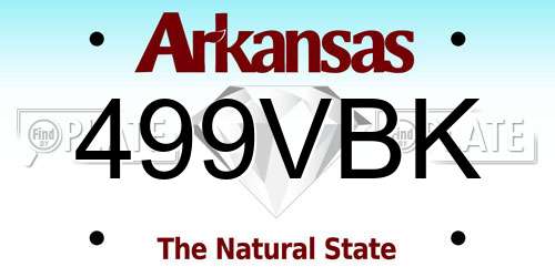 499VBK Arkansas License Plate