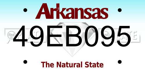 49EB095 Arkansas License Plate