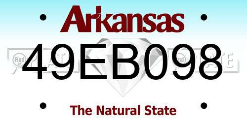 49EB098 Arkansas License Plate