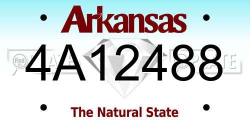 4A12488 Arkansas License Plate