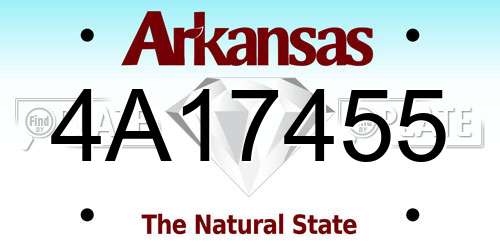 4A17455 Arkansas License Plate