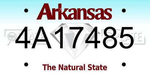 4A17485 Arkansas License Plate