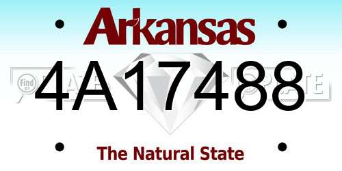 4A17488 Arkansas License Plate