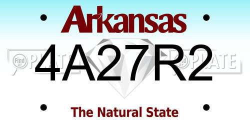 4A27R2 Arkansas License Plate