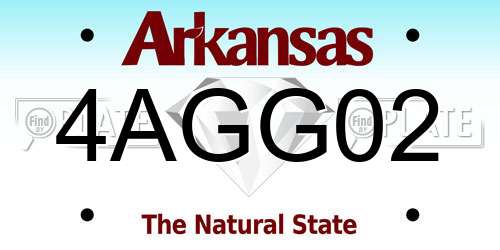 4AGG02 Arkansas License Plate