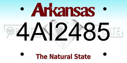 4AI2485 Arkansas License Plate