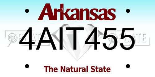4AIT455 Arkansas License Plate