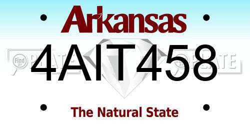 4AIT458 Arkansas License Plate