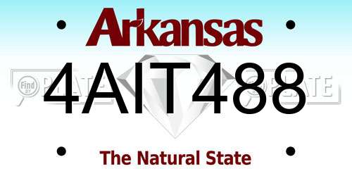 4AIT488 Arkansas License Plate
