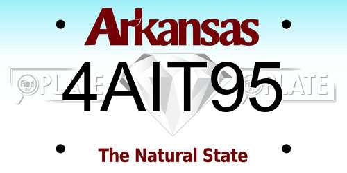 4AIT95 Arkansas License Plate